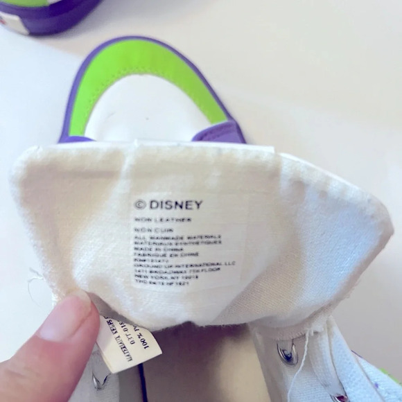 Men’s Disney Non Leather Toy Story 4 Purple and Green High Tops - Picture 6 of 10